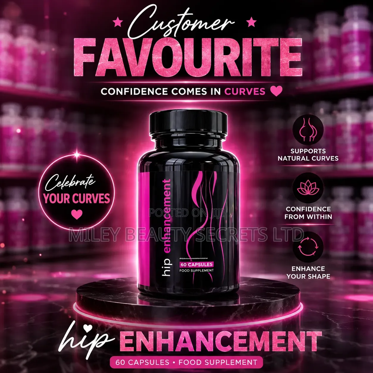 Hip Enhancement Capsules – 60 Capsules 💗✨