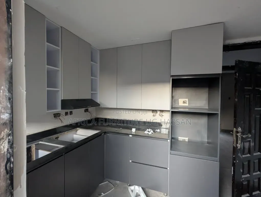 Morden  Grey Stylish Kitchen  Cabinet