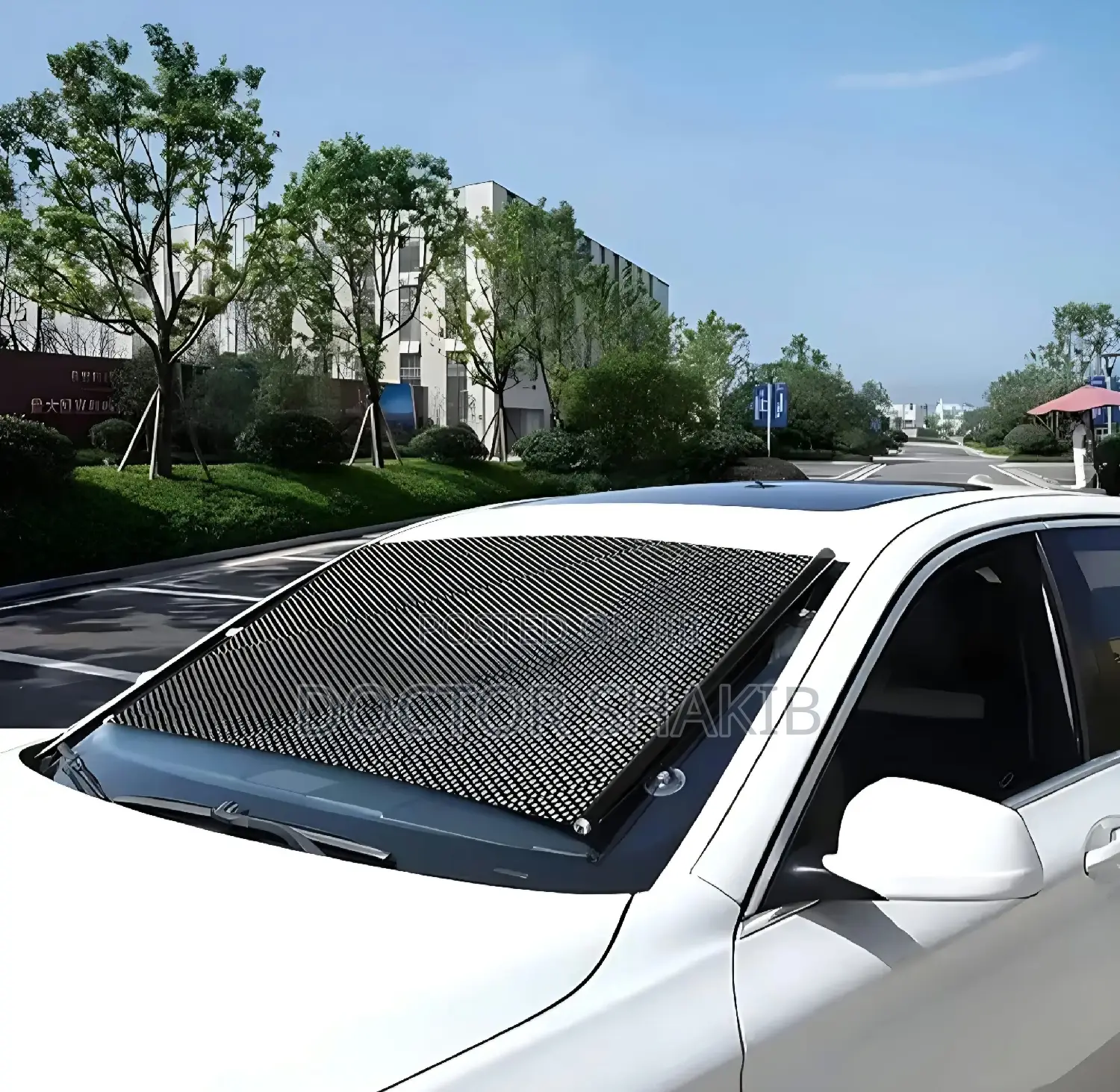 Retractable Suction-Cup Roller Car Sunshade