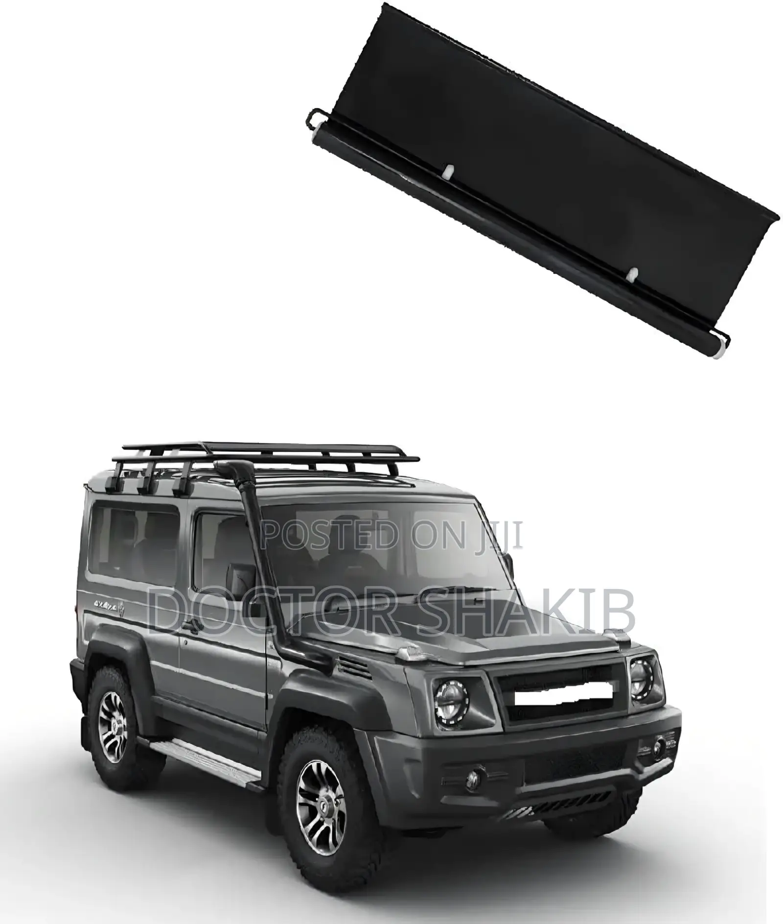 Retractable Suction-Cup Roller Car Sunshade