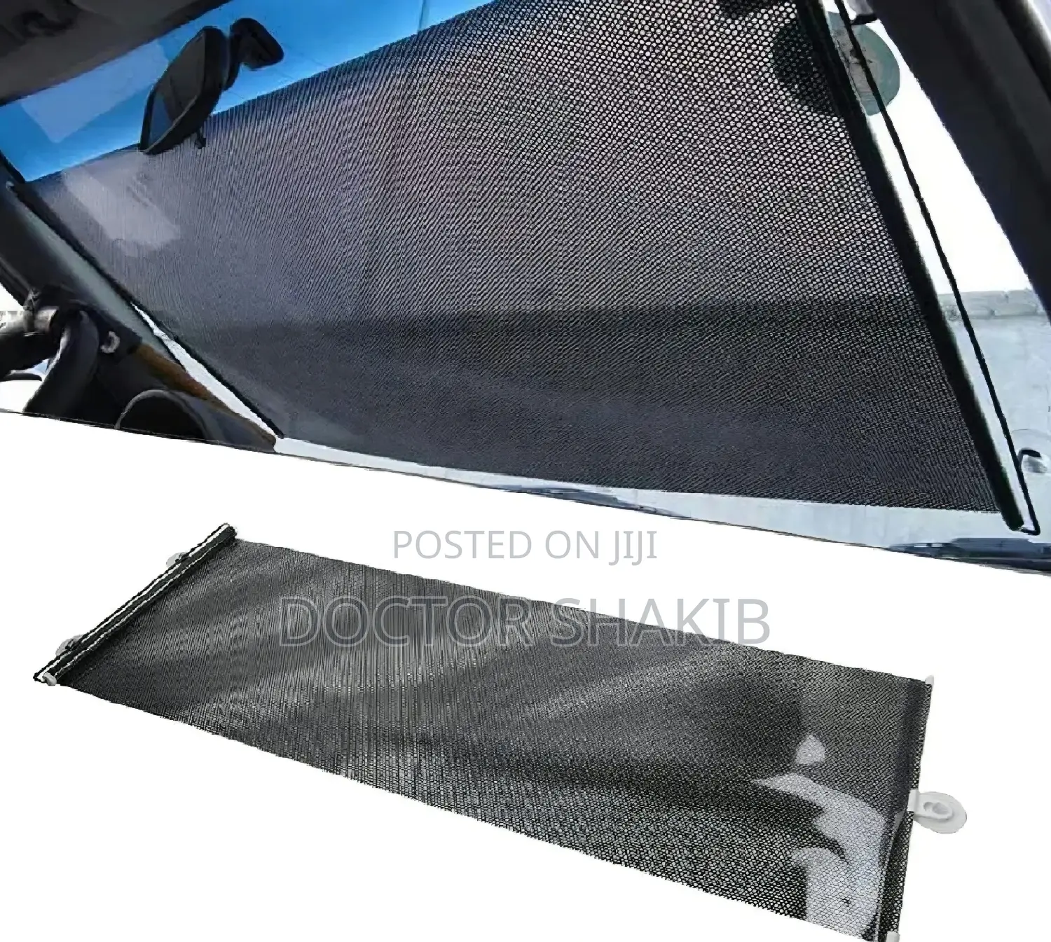 Retractable Suction-Cup Roller Car Sunshade