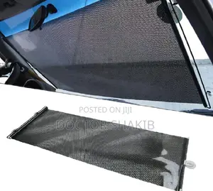Retractable Suction-Cup Roller Car Sunshade
