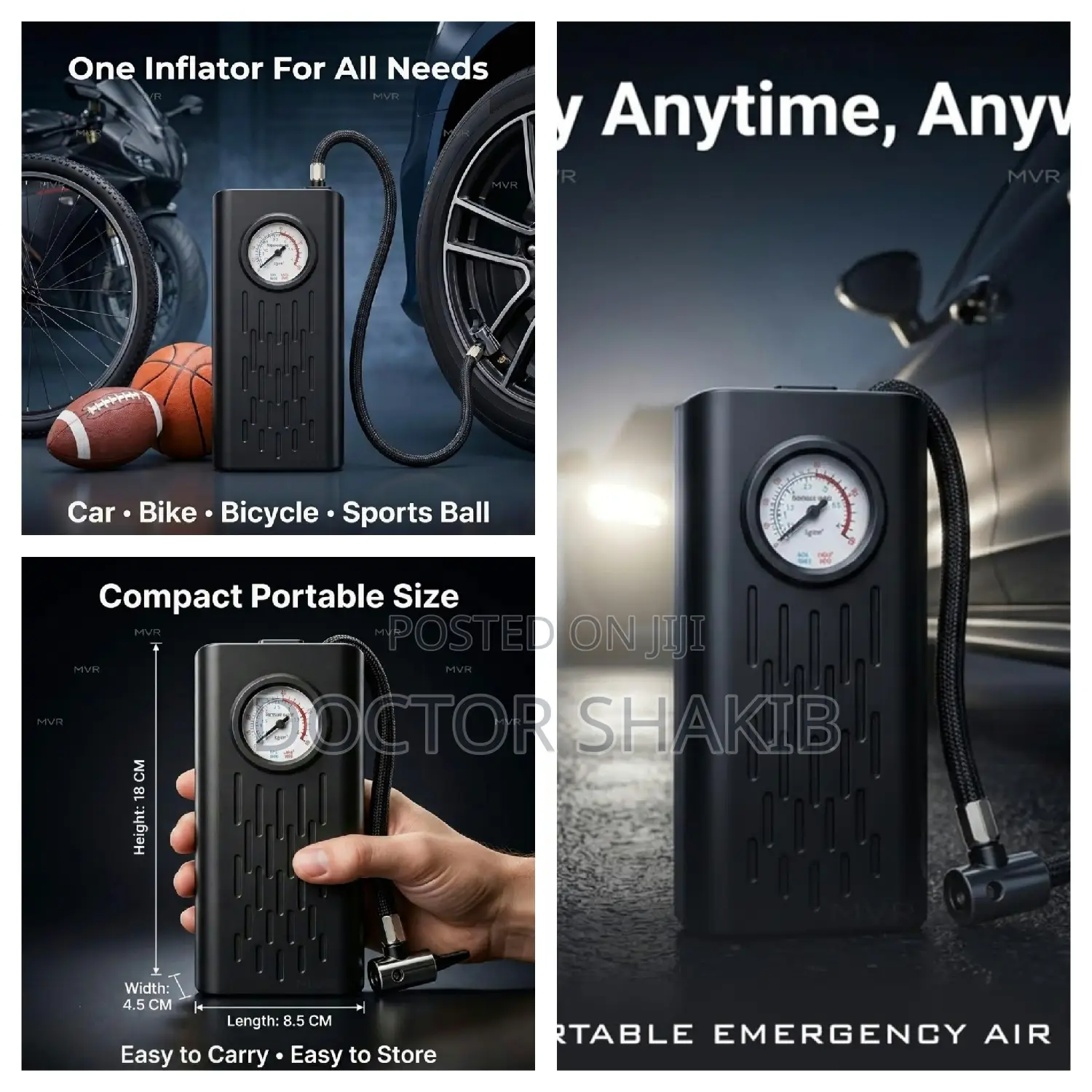 Cordless Air Pump for Car & Bike Tyres