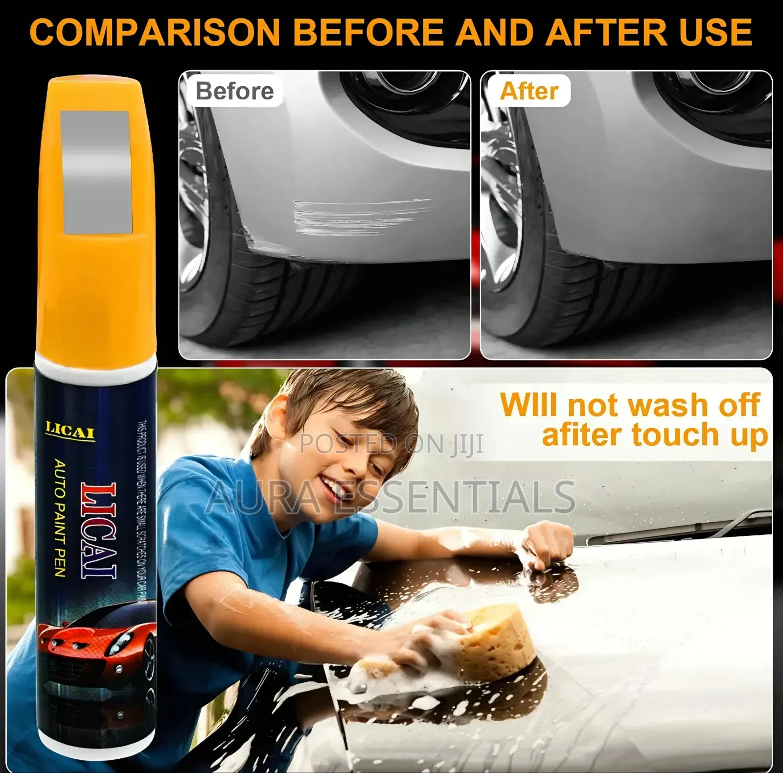 3pcs Lical Auto Paint Touch-Up Pen- Flash Silver