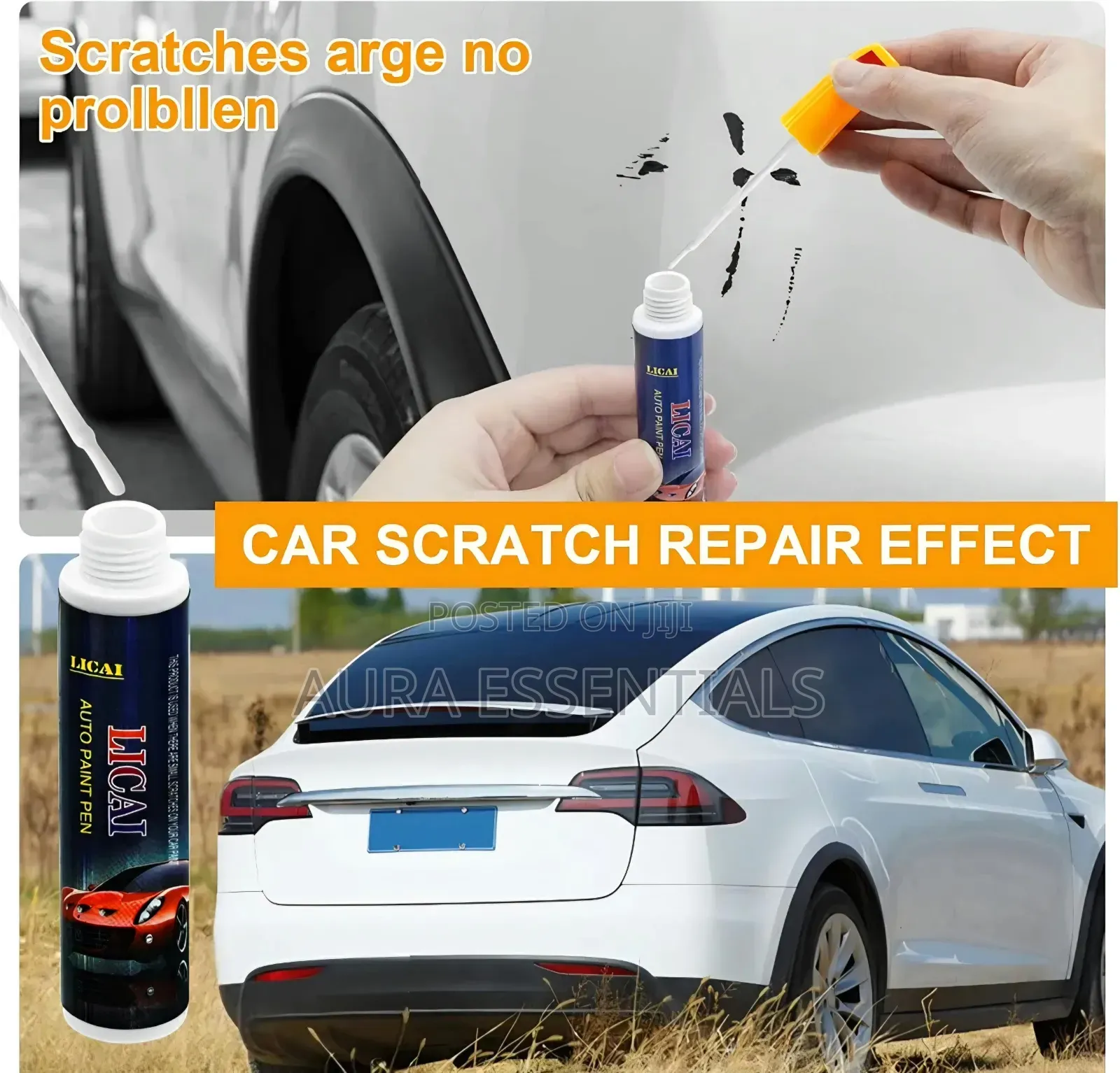 3pcs Lical Auto Paint Touch-Up Pen- Flash Silver