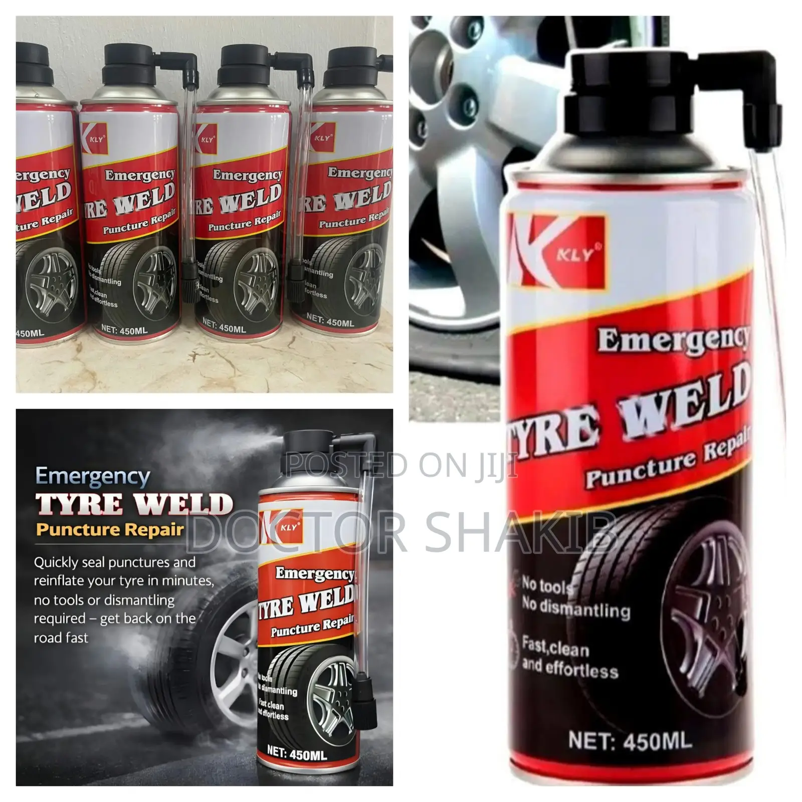 KLY Emergency Tyre Weld Puncture Repair and Inflator Spray