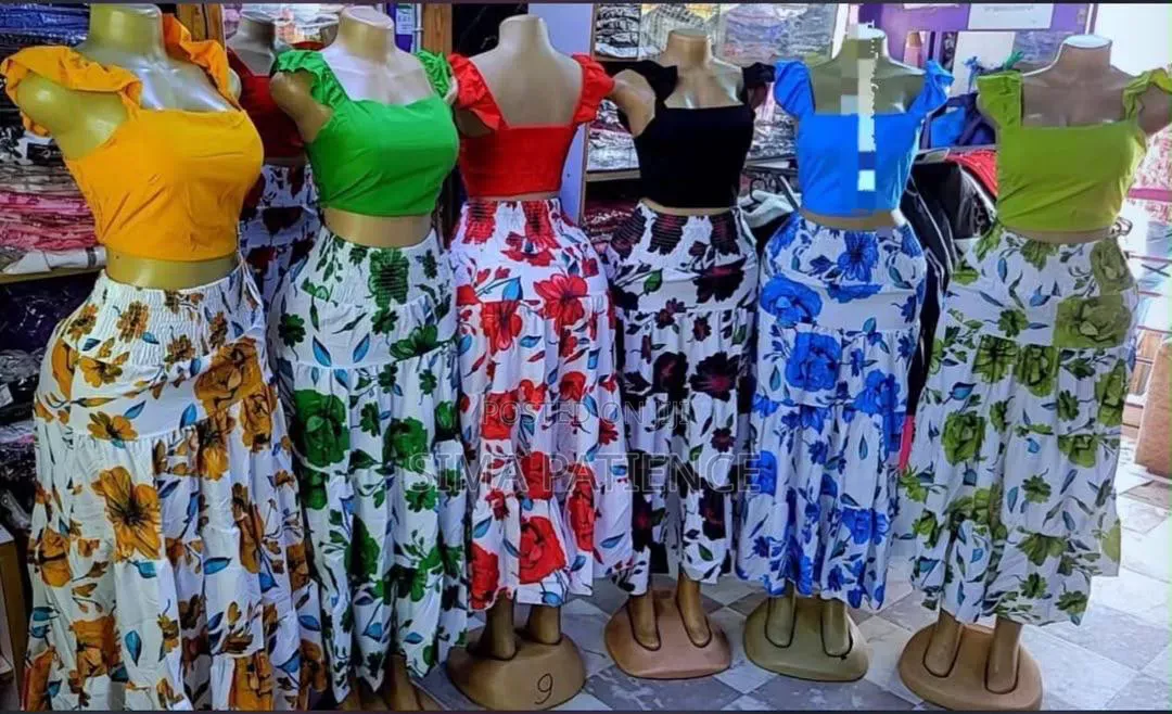 2pcs Sleeveless and Maxi Skirts