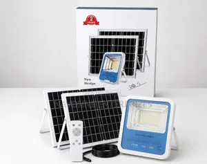 300W Dual Panel Solar Flood Light With Remote Control