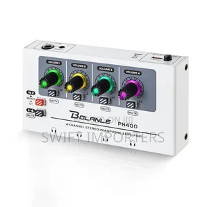 Headphone Amplifier PH400 8 Outputs and Mono Stereo Switch Band Radio