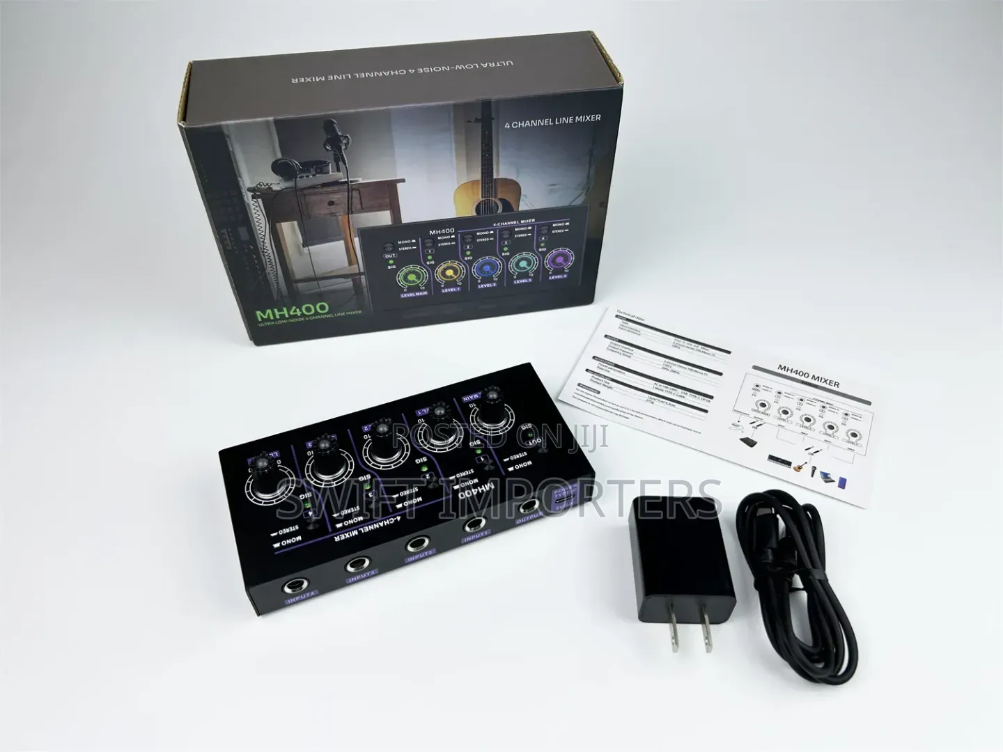 Headphone Amplifier PH400 8 Outputs and Mono Stereo Switch Band Radio