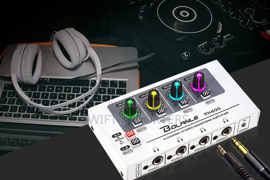 Headphone Amplifier PH400 8 Outputs and Mono Stereo Switch Band Radio