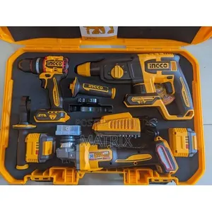 Ingco 3in 1 Cordless Tools Kit Grinder,Drill,Rotary Hammer