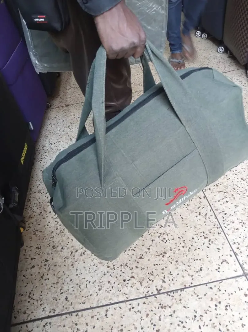 A Green Canvas Travel Bag
