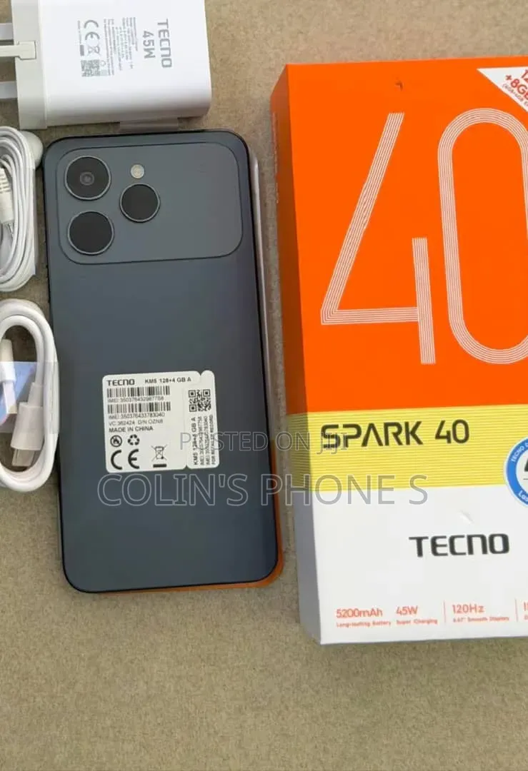 New Tecno Spark 40 128 GB Black