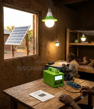 40W Solar Home Lighting Kit With 3 LED Bulbs & USB Port
