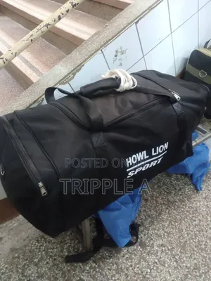 Black Howl Lion Sport Duffel Bag