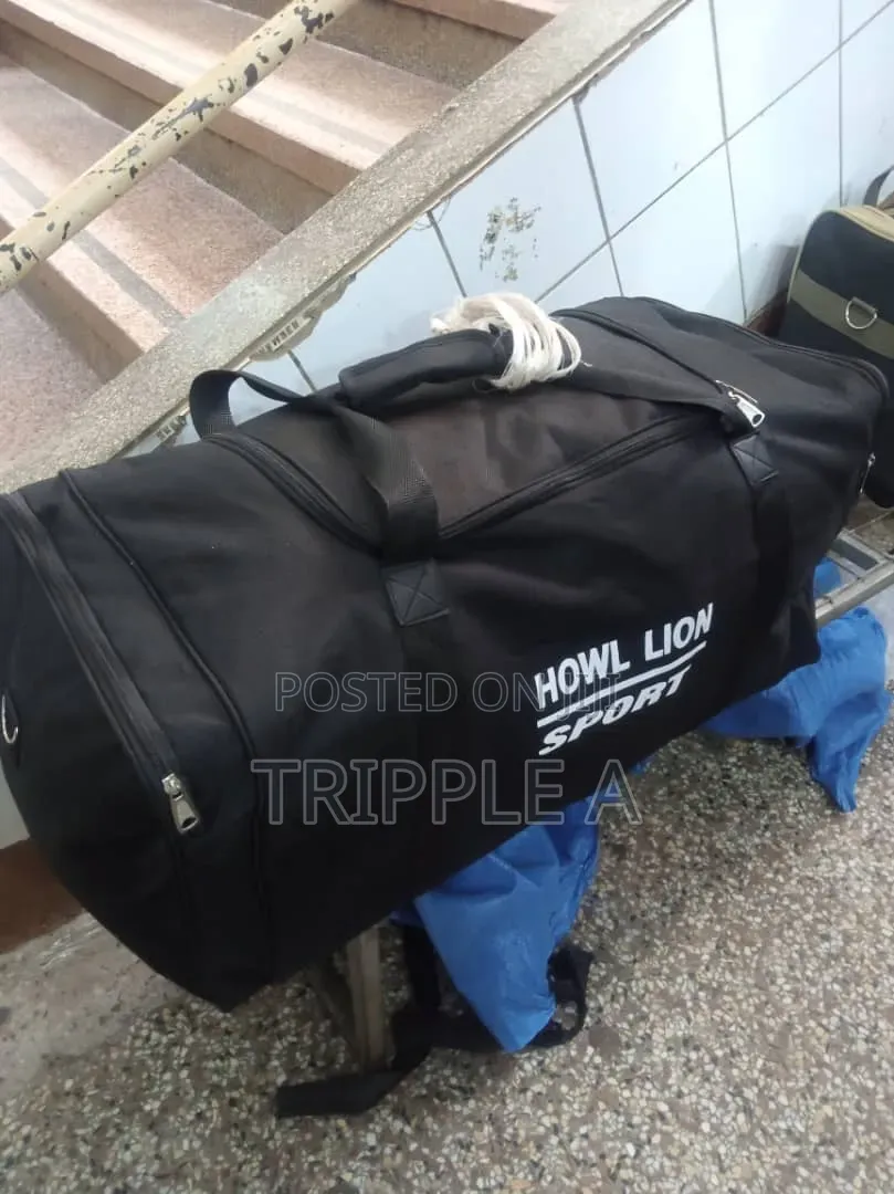 Black Howl Lion Sport Duffel Bag