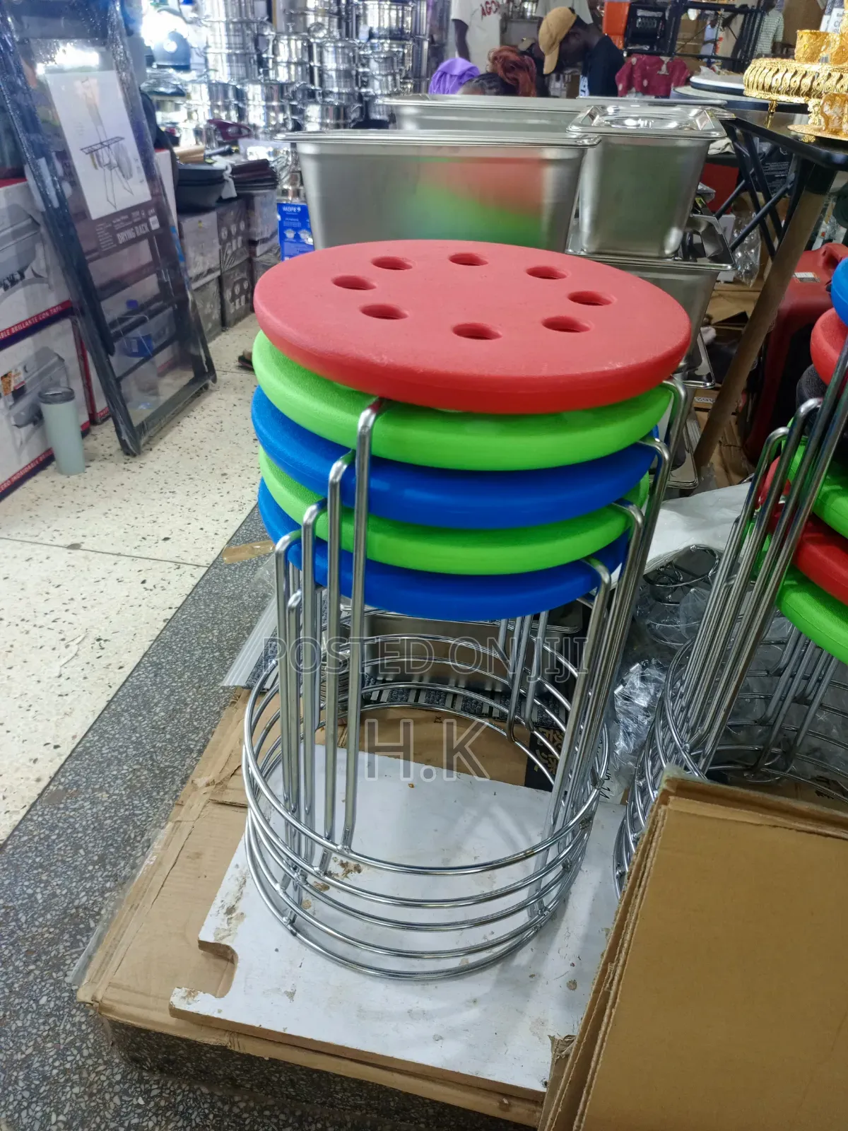 Space-Saving Round Stool