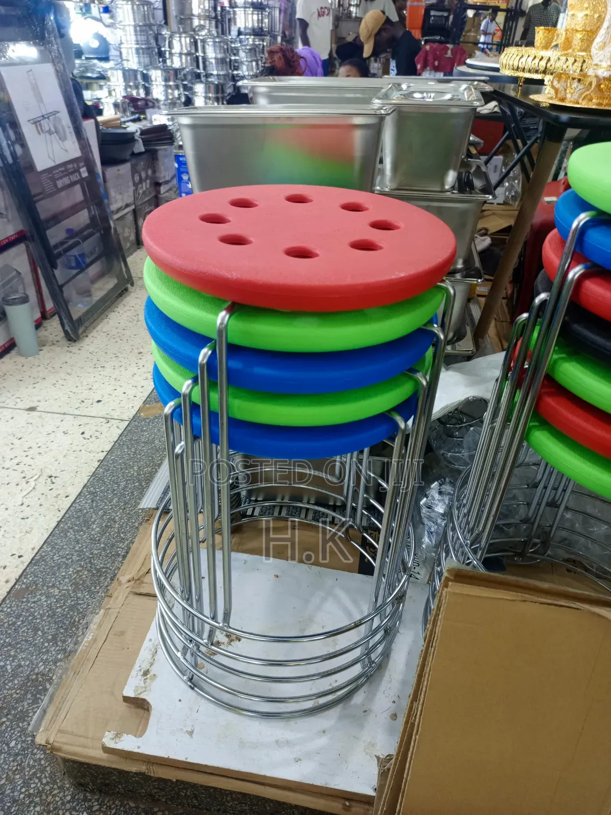 Space-Saving Round Stool