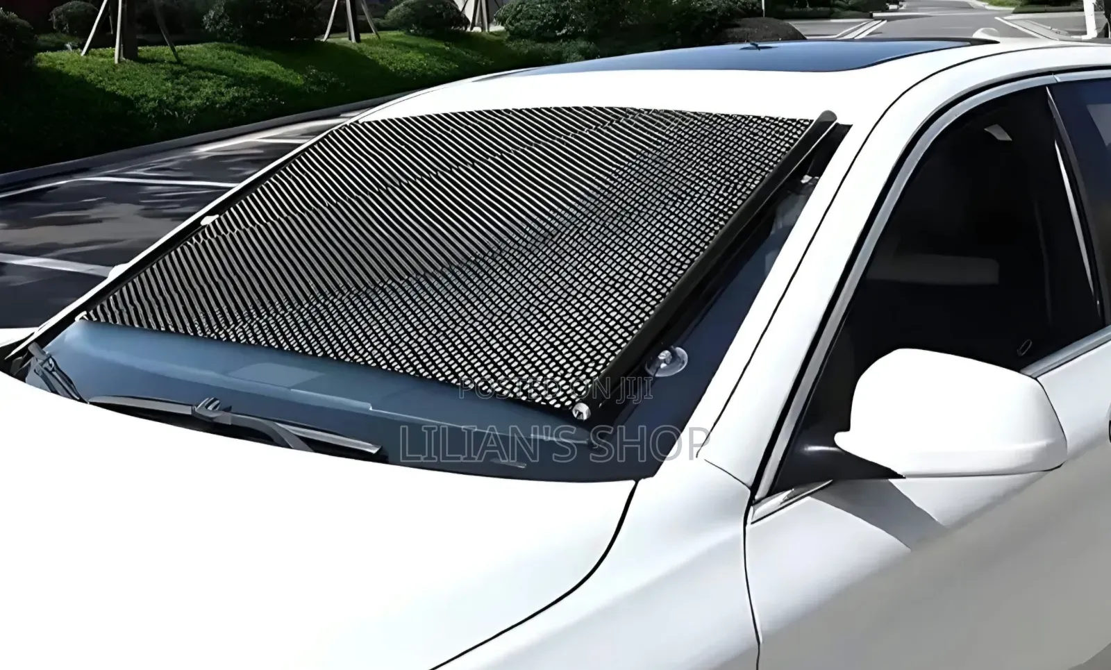 Retractable Suction-Cup Roller Car Sunshade