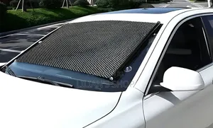 Retractable Suction-Cup Roller Car Sunshade
