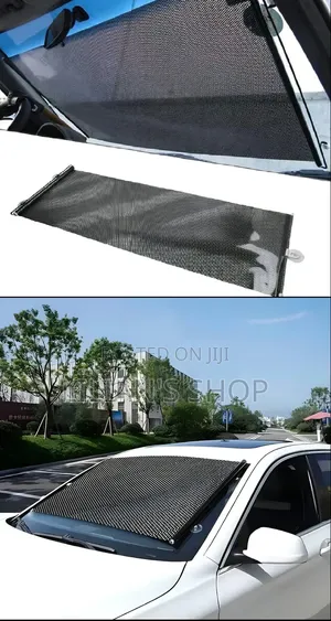 Retractable Suction-Cup Roller Car Sunshade
