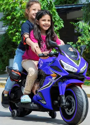 Blue Three-Wheeled Ride-on Toy Motorcycle 6V