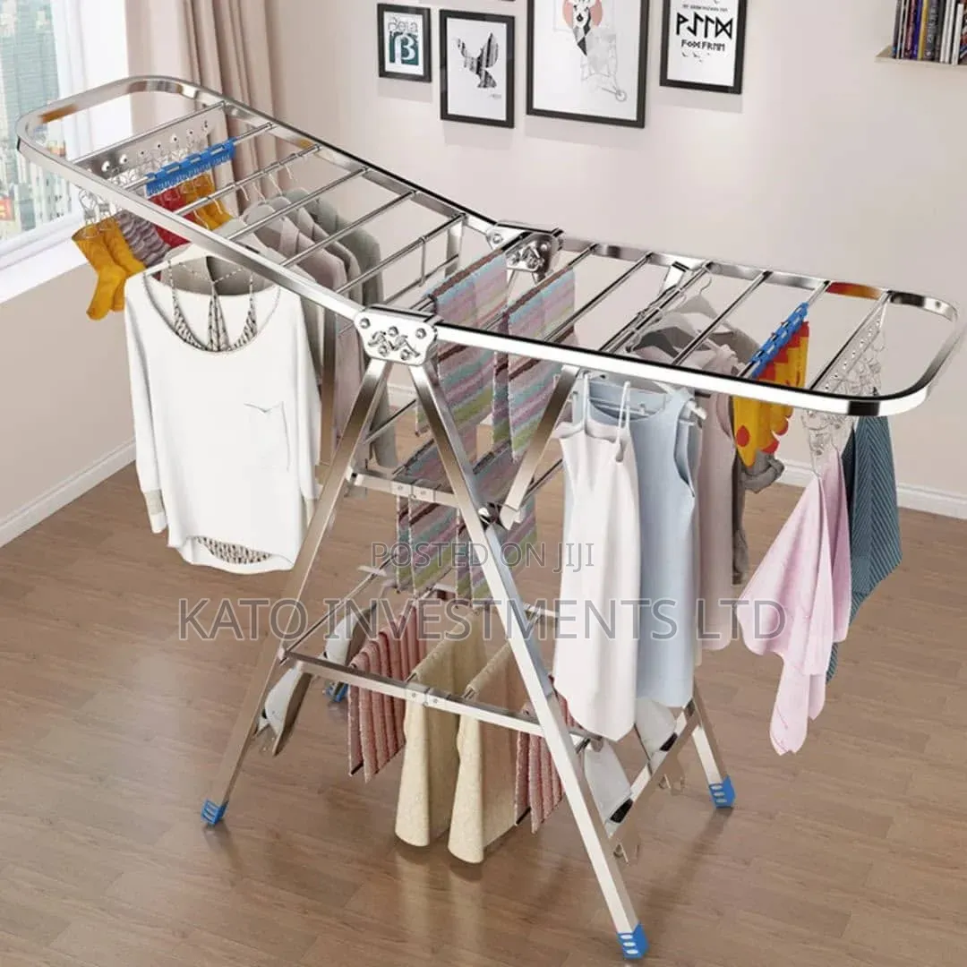 Heavy-Duty Multi-Tier Stainless Steel Clothes Drying Rack