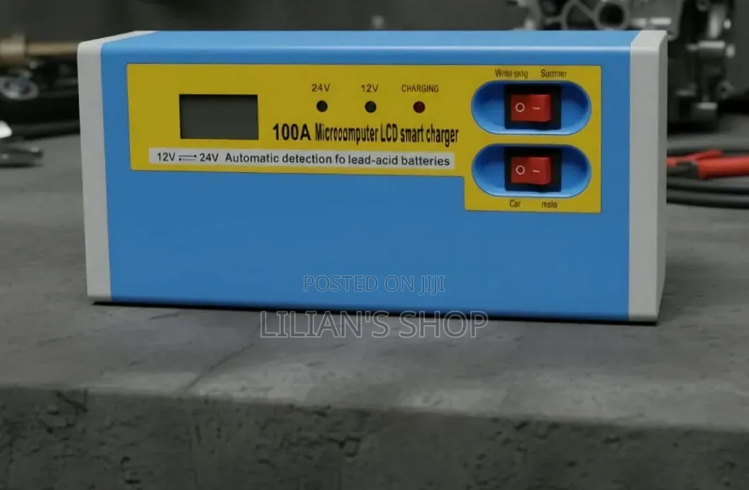 100A Microcomputer-Controlled LCD Smart Car Battery Charger