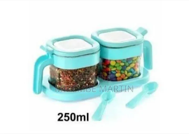 Dual Spice and Condiment Dispenser Set With Serving Tray