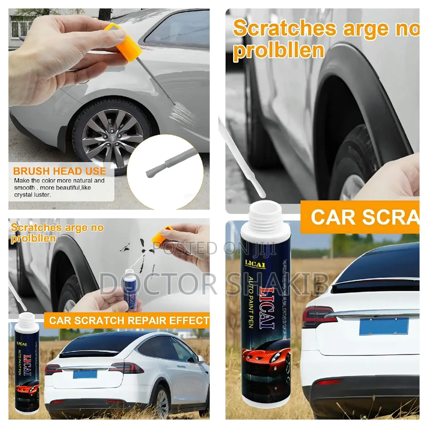 3pcs Lical Auto Paint Touch-Up Pen- Flash Silver