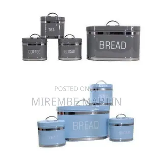 Retro Kitchen Storage Canister Set (4-Piece) - Multicolor
