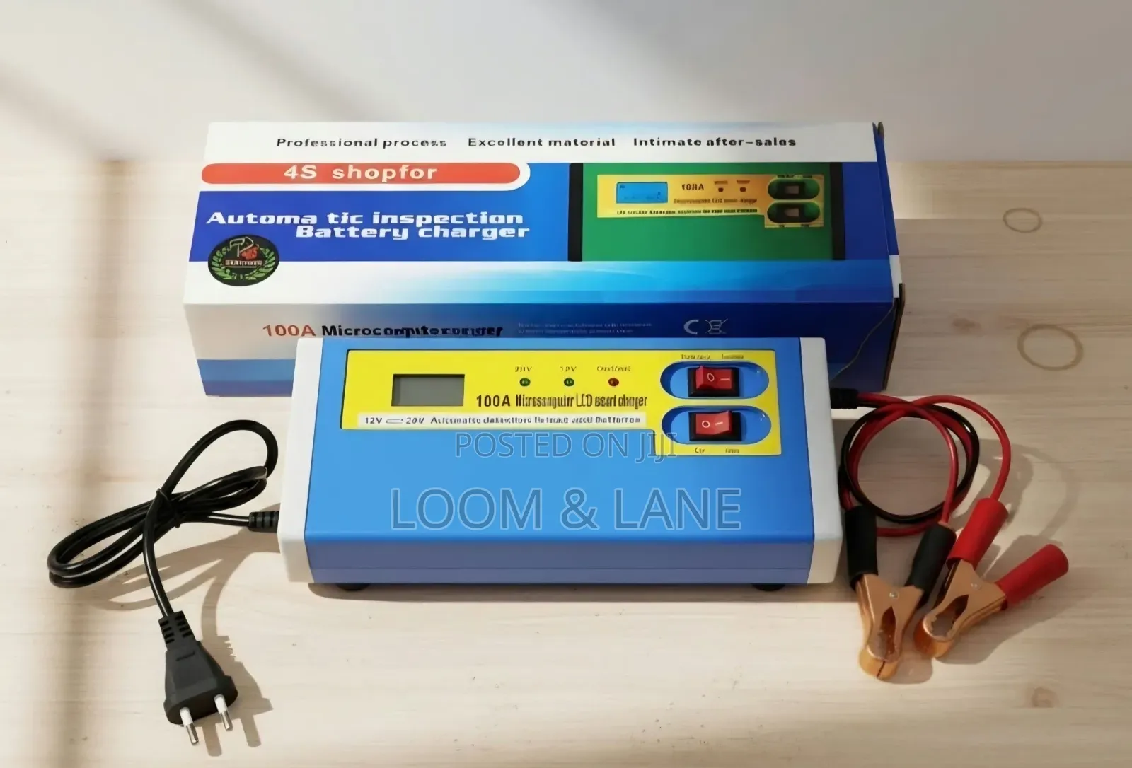 100A Microcomputer-Controlled LCD Smart Car Battery Charger