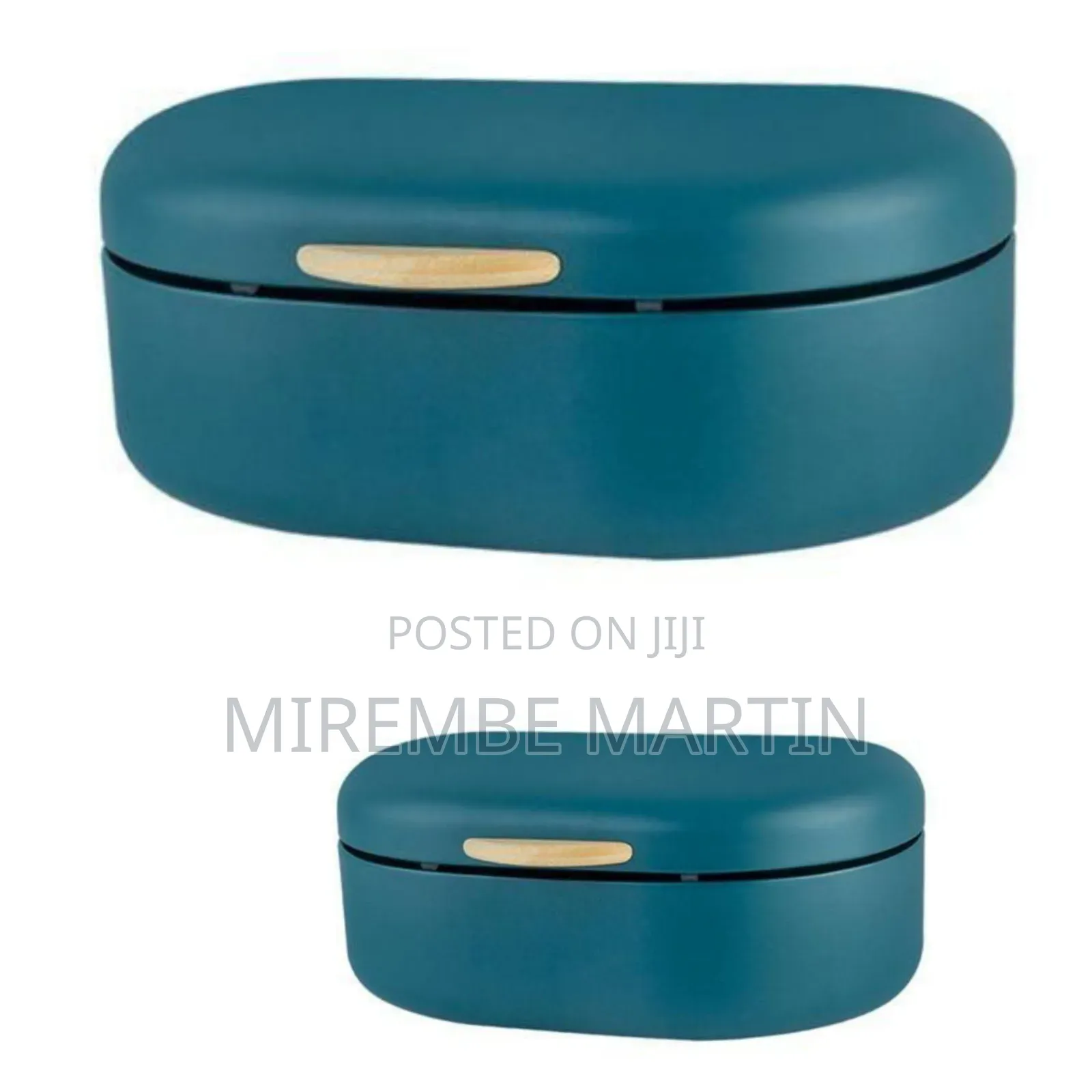 Modern Metallic Oval Bread Box