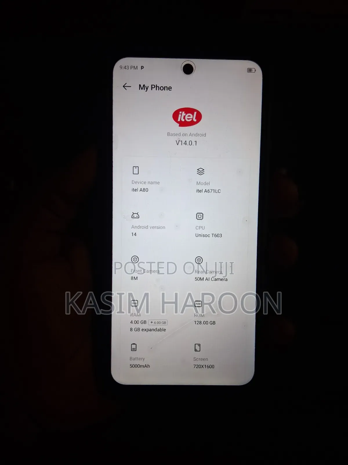 Itel A80 128 GB Silver