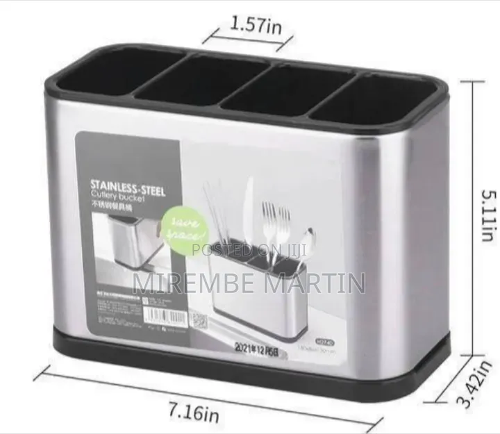 Stainless Steel Divided Utensil Holder / Flatware Caddy