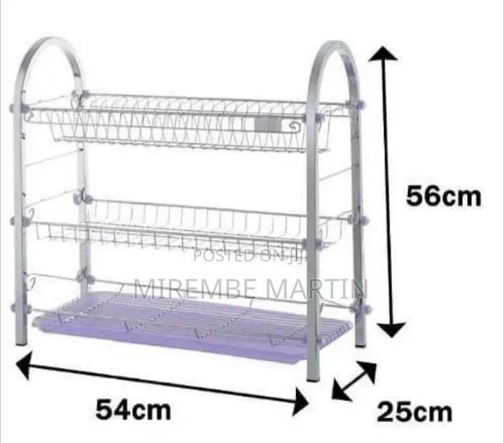 2-Tier Dish Drying Rack With Drainboard