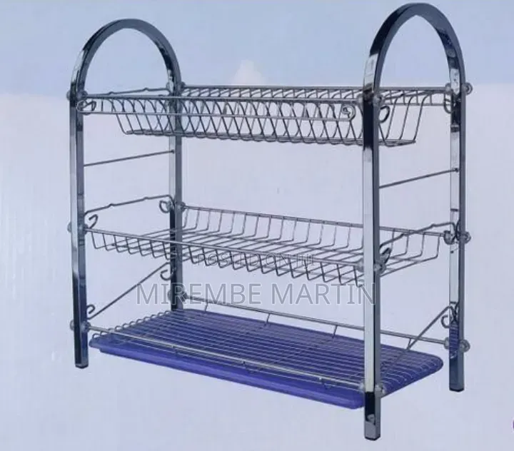 2-Tier Dish Drying Rack With Drainboard