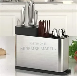 Stainless Steel Multi-Functional Knife Block and Utensil Caddy