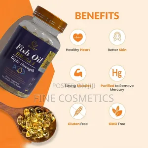 Omega 3 Fish Oil Heart,Brain,Skin,Joints + Immune Support 100 Capsules