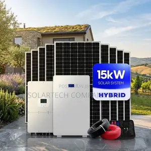 Complete 15KWH Solar Backup System 12KW Inverter + 12×580W Panels &BMS