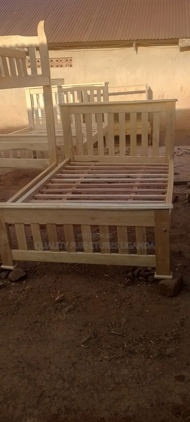 4 by 6 Plain Wooden Musambya Bed