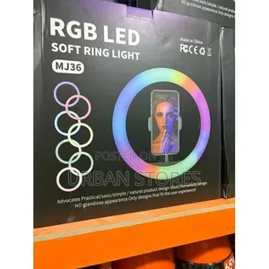14 Inches RGB LED Soft Ring Light With Tripod Stand Phone Holder