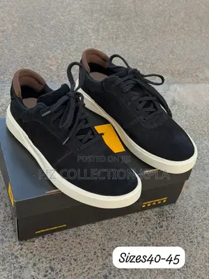 Original Black CAT Footwear Suede Sneakers With White Sole