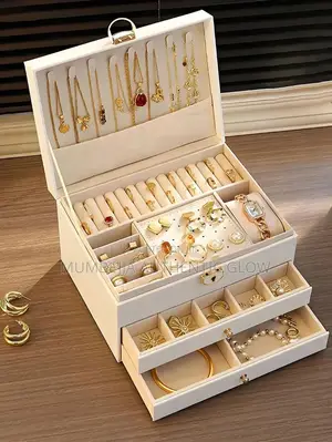 PU Leather Jewelry Box Organizer