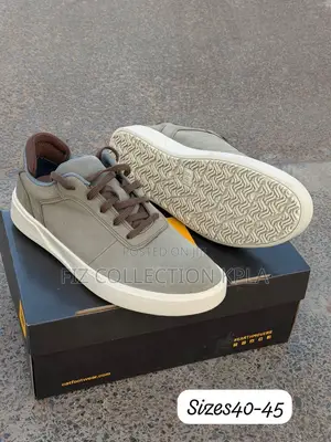Original Grey Caterpillar CAT Casual Sneakers With White Sole