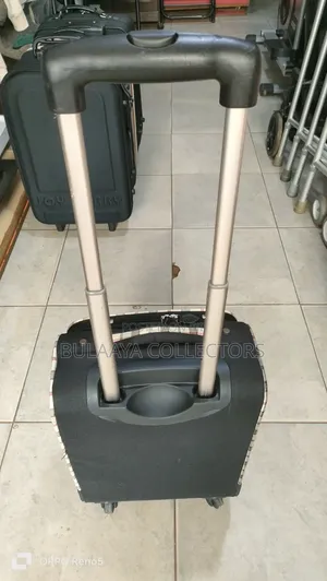 Japanese Gutentag Black Softside Fabric Trolley Suitcase.