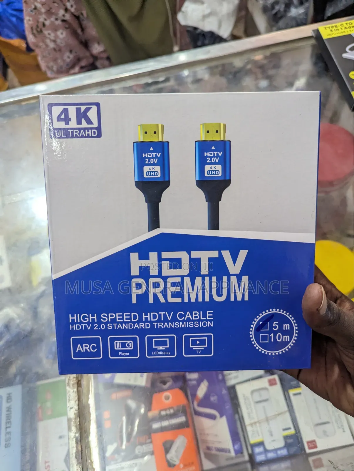 HDTV Premium High Speed 5m HDMI Cable Built for 4K Ultra HD