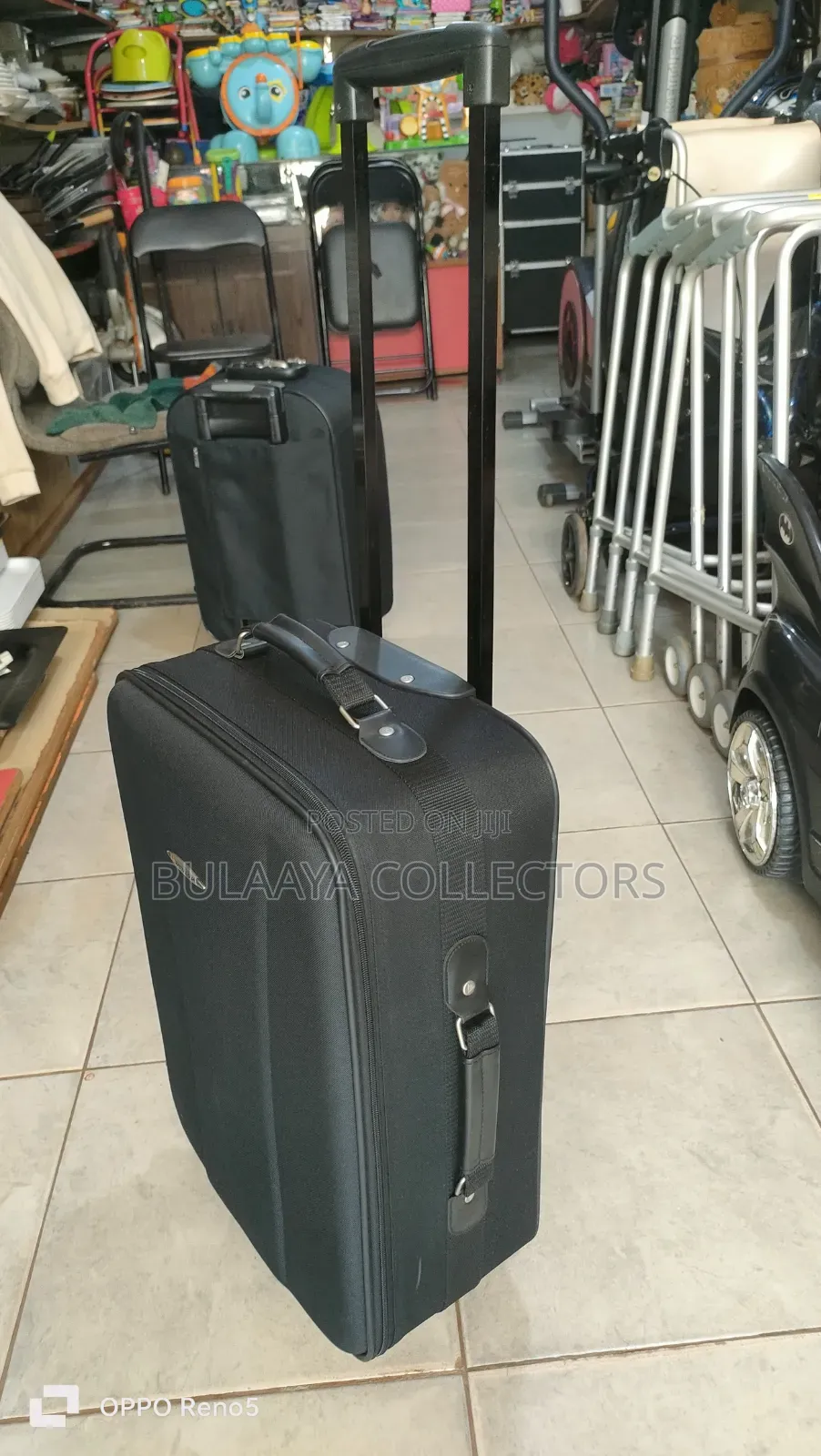 Japanese Black Dunlop Soft-Sided Cabin Suitcase.