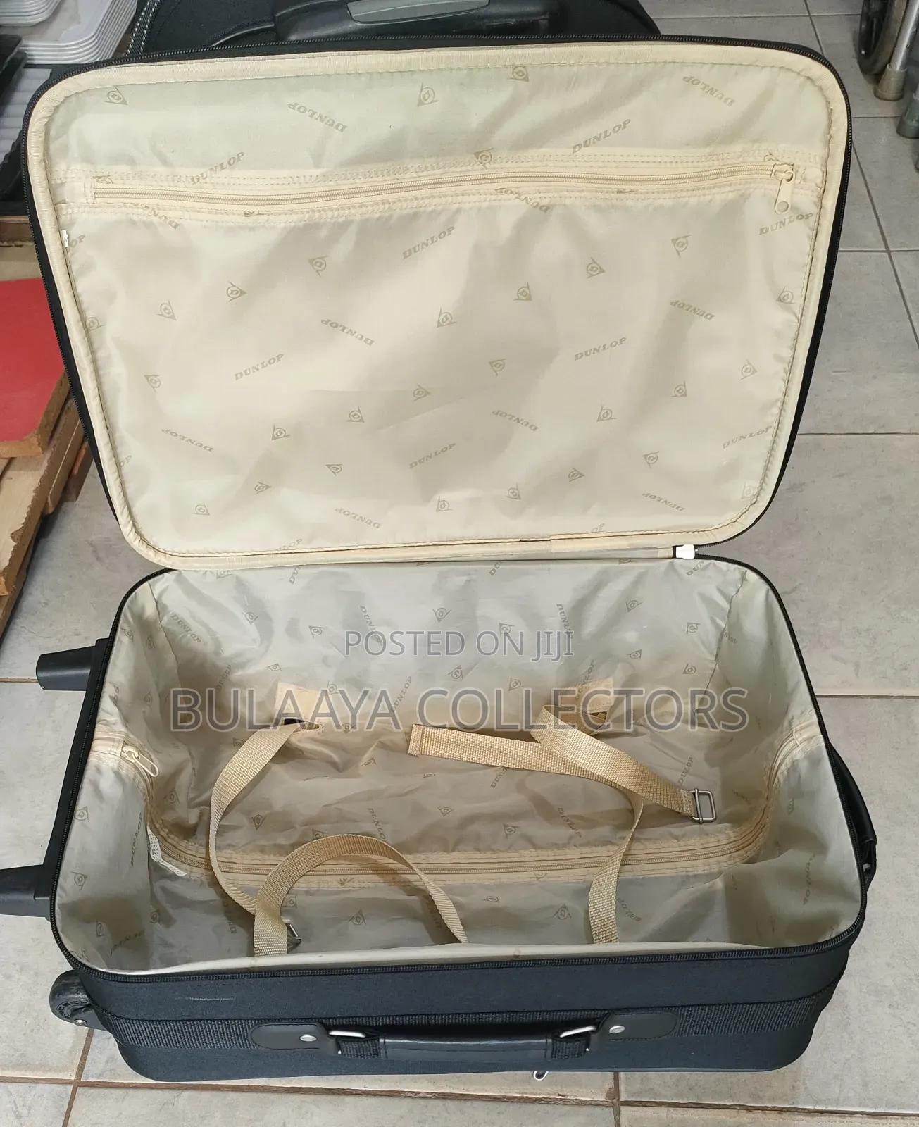 Japanese Black Dunlop Soft-Sided Cabin Suitcase.